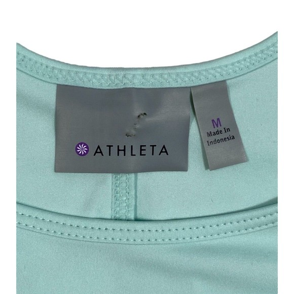 Athleta Record Breaker Womens Size Medium Mint Green Workout Yoga Tank Top - Picture 3 of 9